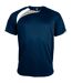 Kariban Proact Mens Short Sleeve Crew Neck Sports T-Shirt (Navy/ White/ Storm Grey) - UTRW4243