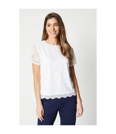 Principles Womens/Ladies Lace T-Shirt (Ivory) - UTDH6729