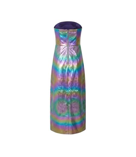 Robe Longue Motif/style Métallisé Femme Argenté Arc-en-ciel AmyLynn