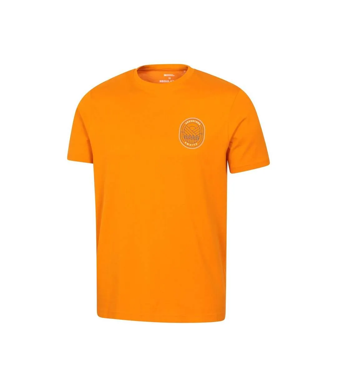 T-shirt Adventure Awaits Homme Orange Vif Mountain Warehouse-3