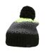 Bonnet Motif/style Logo Hjz22 Noir Gris 4F-1