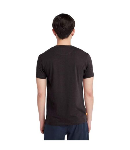 Mens River Embroidered Crew Neck T-shirt Black Timberland
