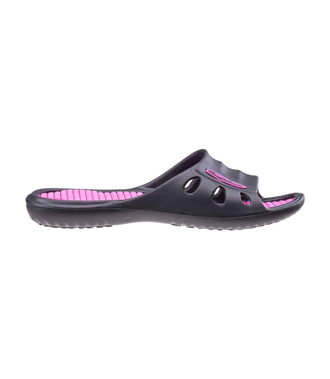 Claquettes Manusa Femme Noir Rouge Fuchsia Aquawave-3