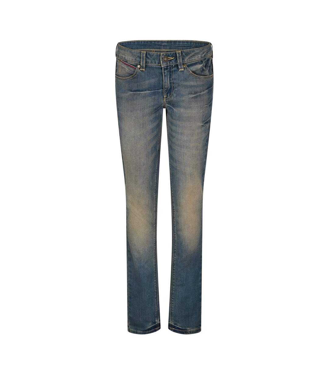 Womens/ladies Faded Skinny Jeans Grey Puma-1