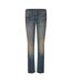 Womens/ladies Faded Skinny Jeans Grey Puma-1
