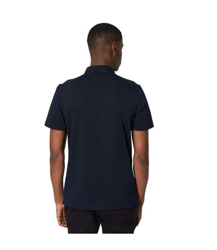 Mens puppytooth panelled polo shirt navy Burton