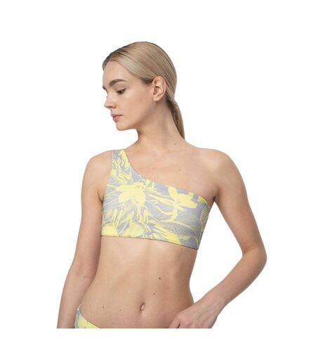 Maillot De Bain 2 Pièces F025 Femme Gris Jaune 4F