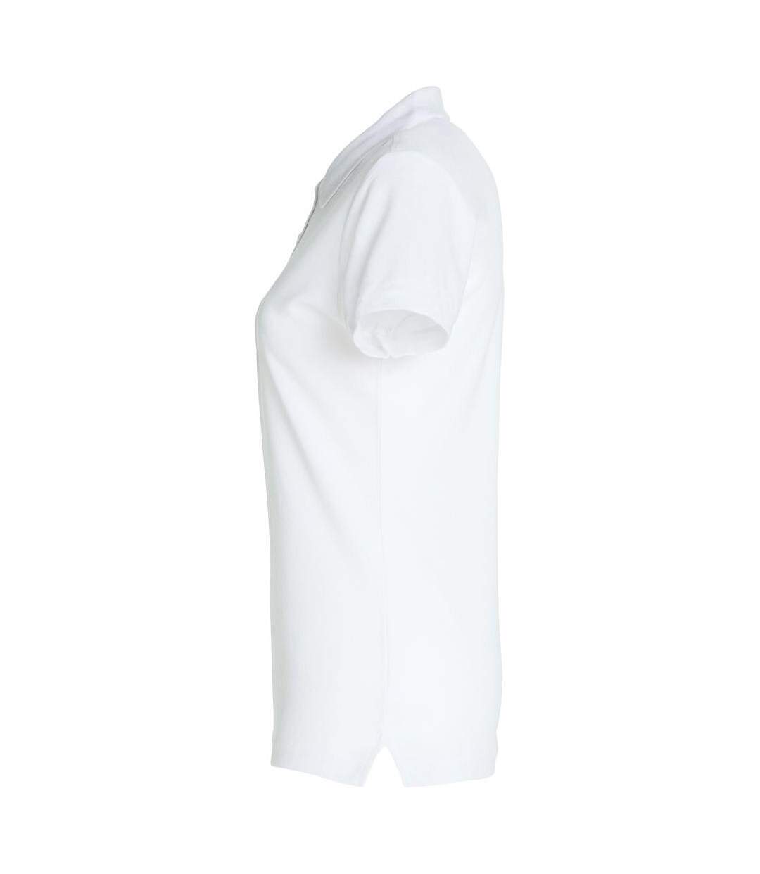 Polo Femme Blanc Clique-3