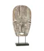 Statue Masque Primitif sur Pied Zihao 80cm Naturel-1