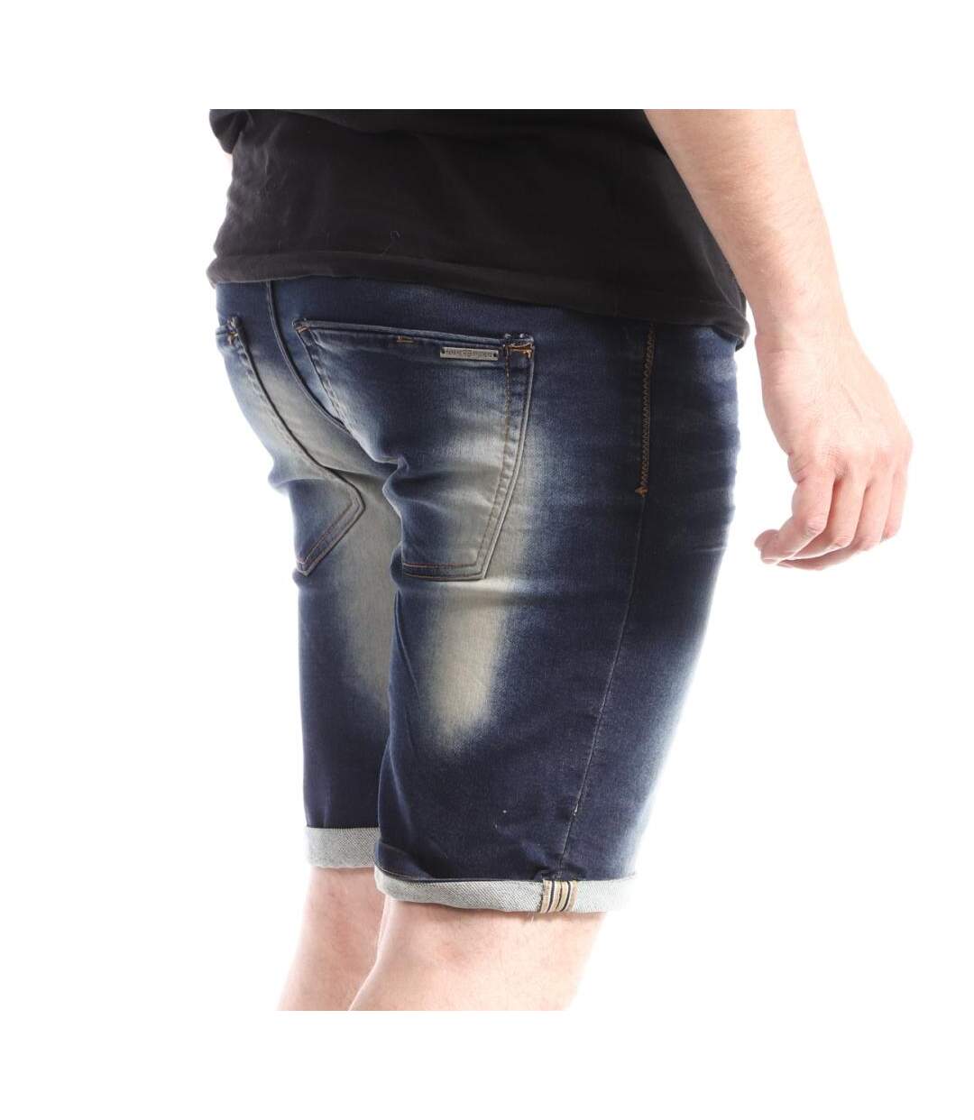 Short en Jean Bleu Foncé Homme Paname Brothers LEV - L-2