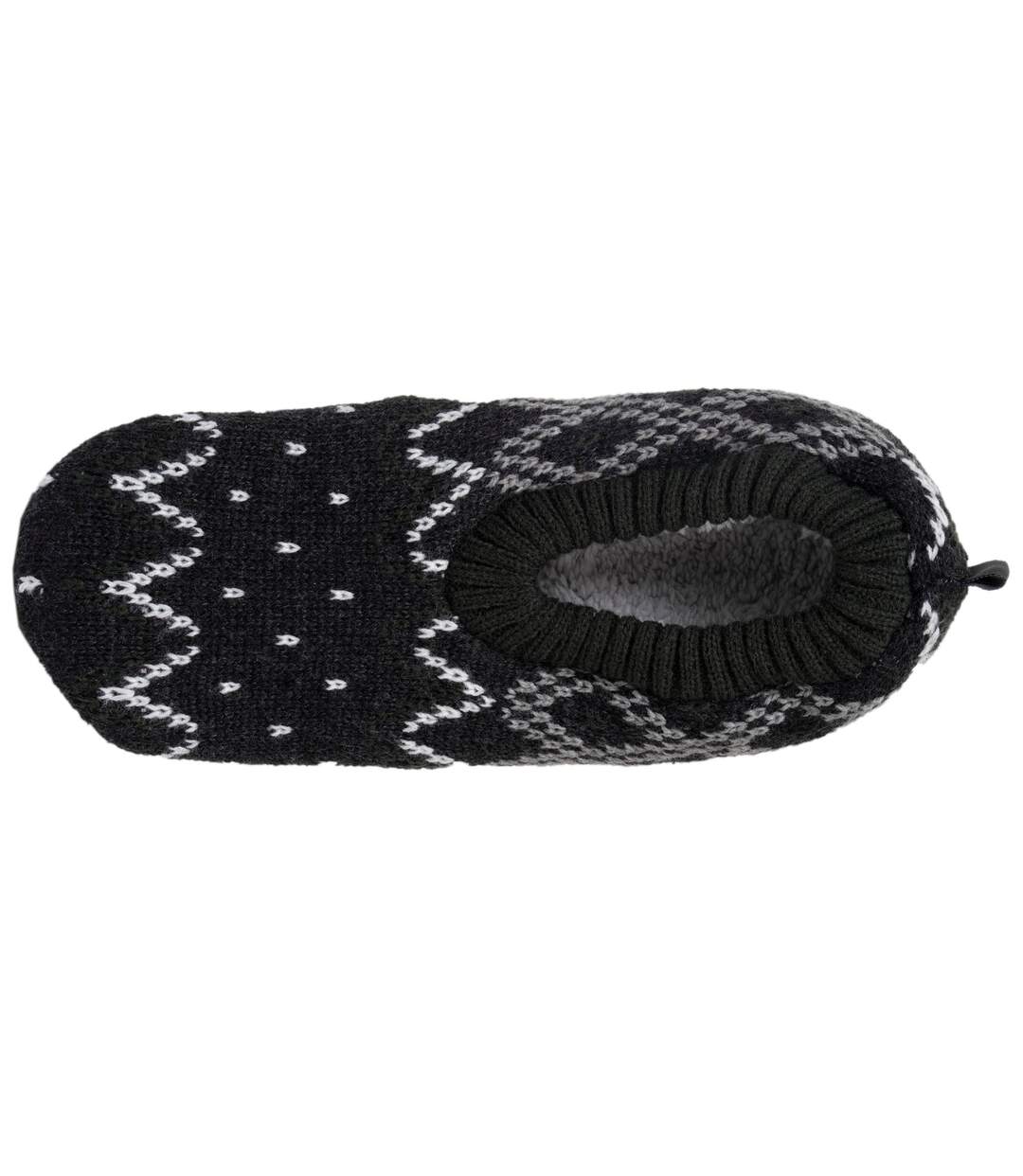 Isotoner Chaussettes d'intérieur homme maille fourrées - semelle à picots antidérapants-2