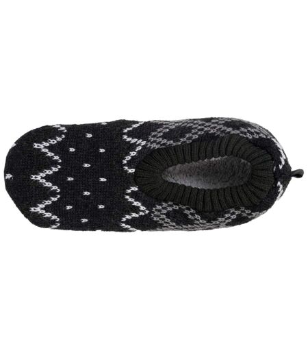 Isotoner Chaussettes d'intérieur homme maille fourrées - semelle à picots antidérapants