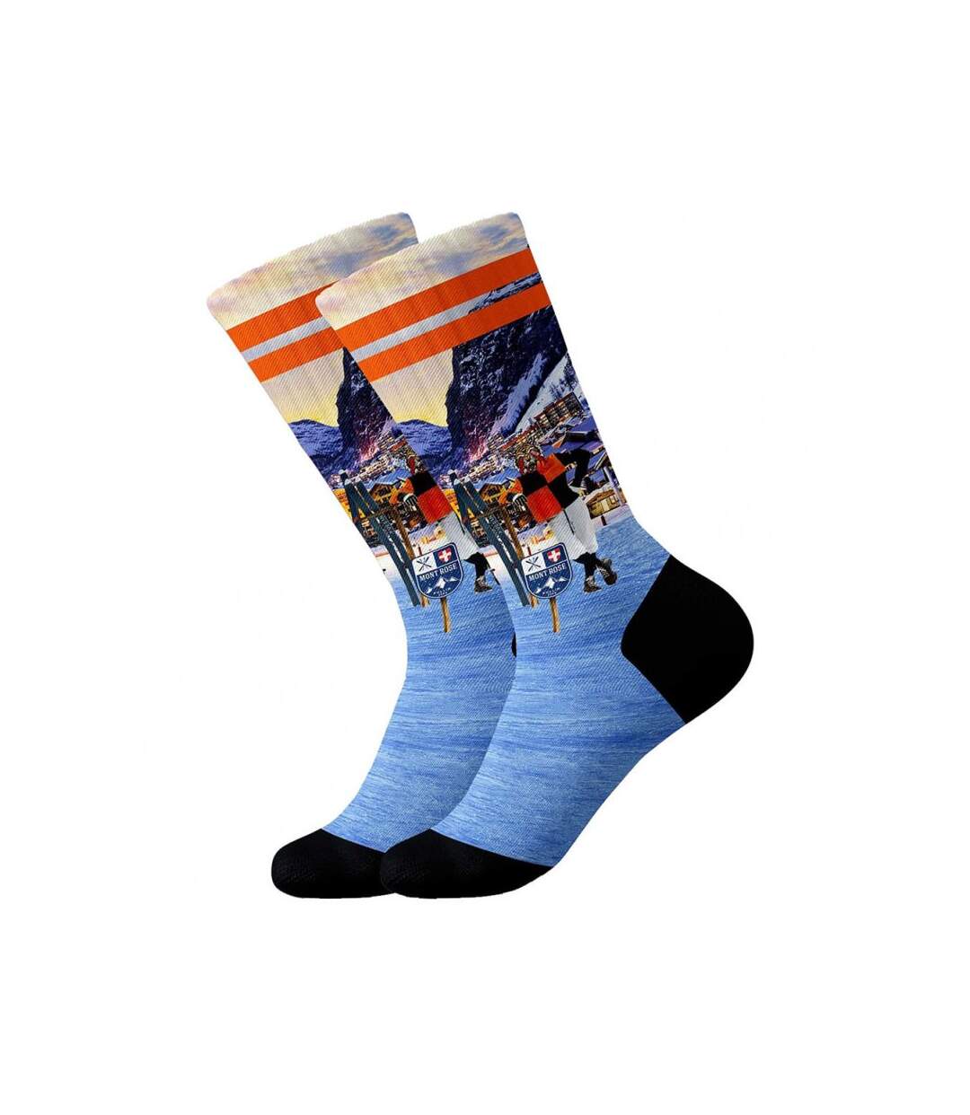 PULL IN Chaussettes Homme Microfibre MONTROSE Bleu Orange