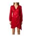 Robe Courte Manches Longues Motif/style Lèvres Vienna Femme Rouge Never Fully Dressed-1