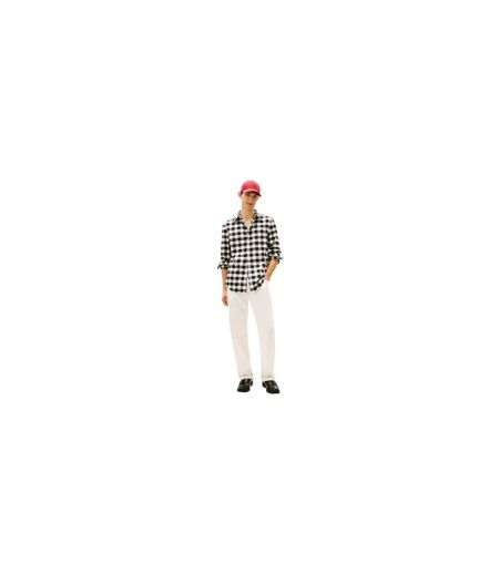 Chemise Manches Longues Motif/style À Carreaux Homme Noir Blanc Tommy Hilfiger