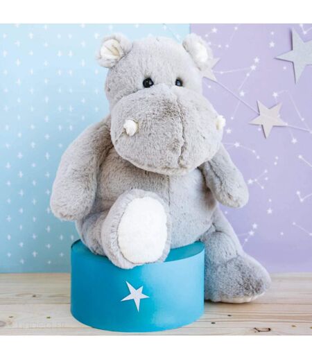 Peluche polyester collection DANS LA SAVANE gris Hippopotame