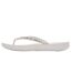 Womens/ladies Embellished Flat Flip Flops White Fit Flop-3