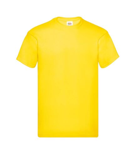 Mens original heather t-shirt yellow Fruit of the Loom