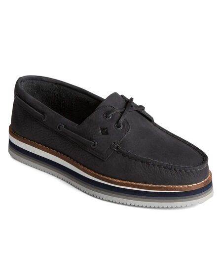 Chaussures Bateau Authentic Original Stacked Femme Noir Sperry