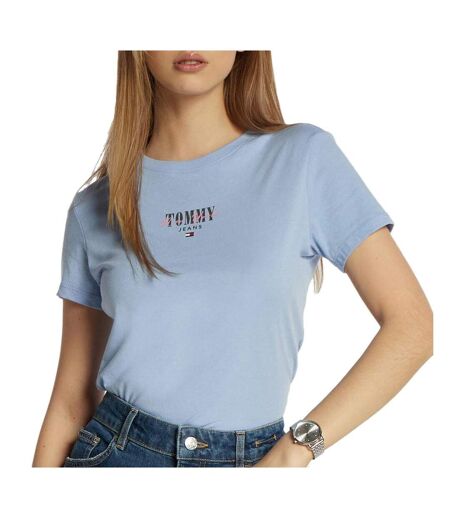 T-shirt bleu femme tommy hilfiger essntl - l