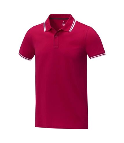 Elevate Mens Amarago Short-Sleeved Polo Shirt (Red)