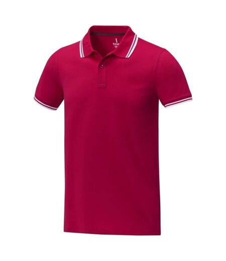 Elevate Mens Amarago Short-Sleeved Polo Shirt (Red)