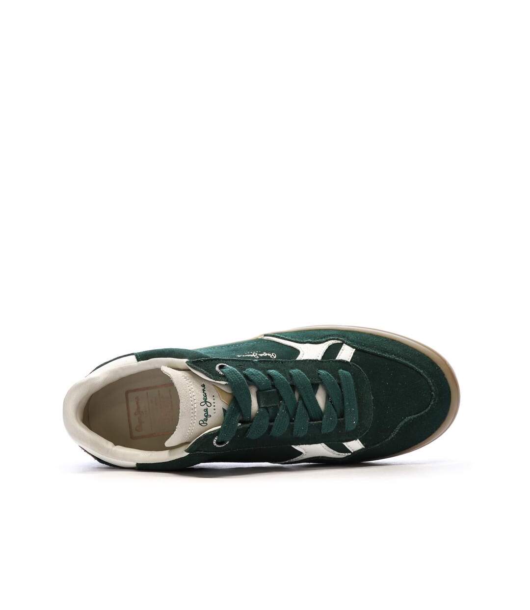Basket vertes homme pepe jeans travis free-4