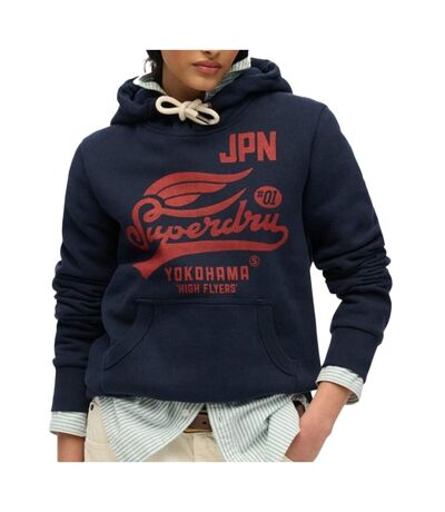 Sweat marine femme superdry floral hood - l