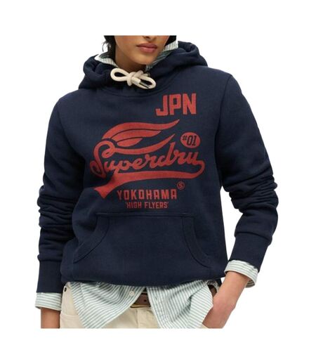 Sweat marine femme superdry floral hood - l