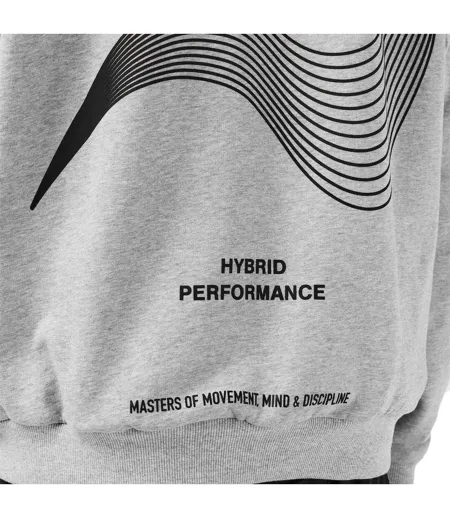 Mens Moisture Wicking Hoodie Grey Marl Hybrid Performance