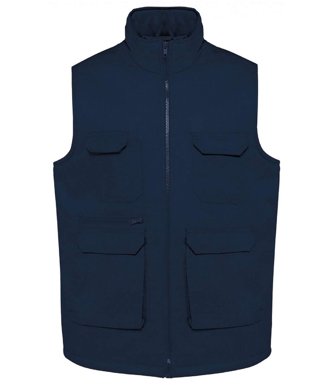 Gilet multipoches rembourré sans manches - Unisexe - WK607 - bleu marine