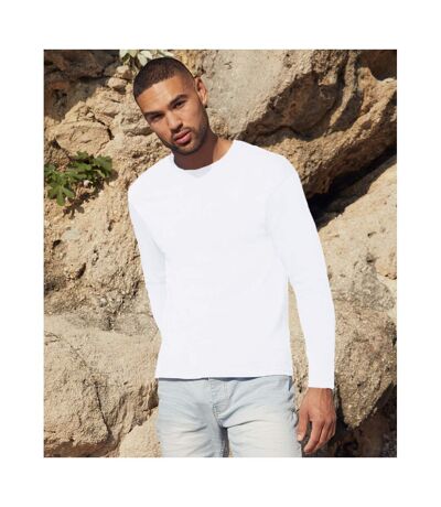 Fruit Of The Loom Mens Original Long Sleeve T-Shirt (White) - UTPC3035