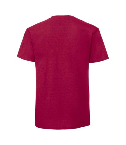 Mens iconic 195 ringspun premium tshirt cranberry Fruit of the Loom