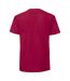 Mens iconic 195 ringspun premium tshirt cranberry Fruit of the Loom