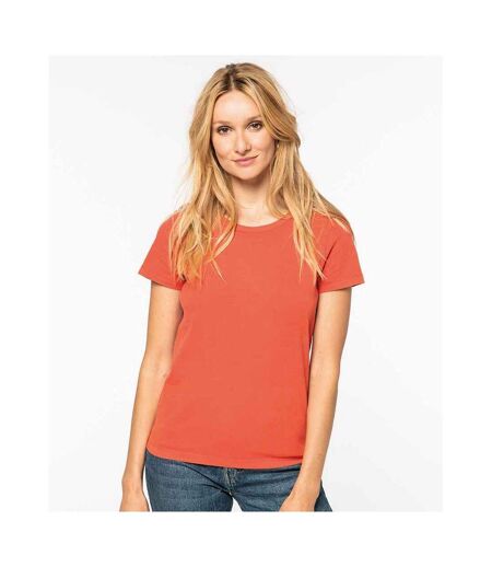 Native Spirit Womens/Ladies Faded Washed T-Shirt (Paprika Red)