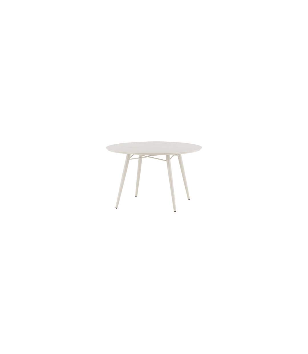 Table de Jardin Ronde Design Lina 120cm Beige-2