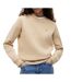 Sweat beige  femme tommy hilfiger flag crew1-1