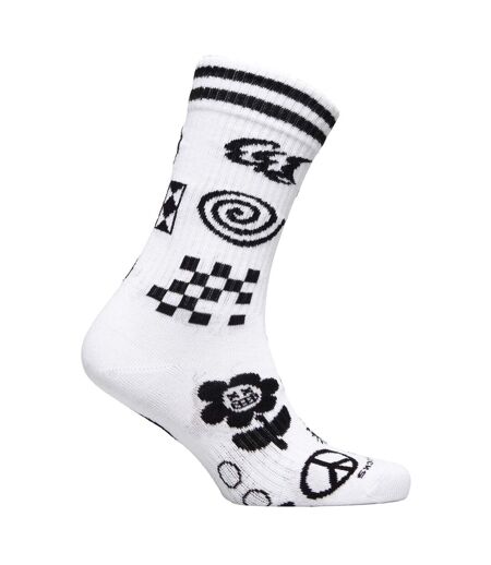 Patchwork Rave Breathable Ribbed Socks for Men and Women