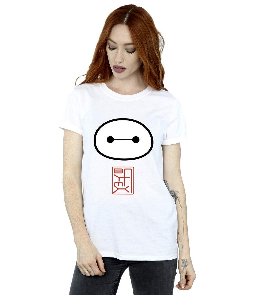 Disney - T-shirt BIG HERO BAYMAX ICON - Femme (Blanc) - UTBI15584-2