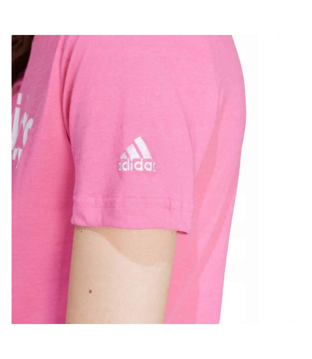 T-shirt Détente Style Logo Essentials Femme Rose Adidas-4