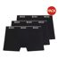 Pack Of 3  Mens Logo Boxer Briefs  Black White Boss-2