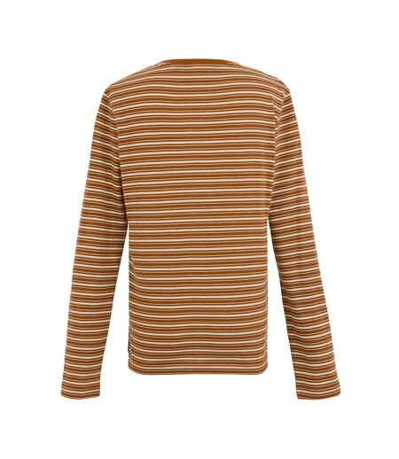 T-shirt Manches Longues Motif/style À Rayures Federica Femme Marron Vanille Clair Regatta