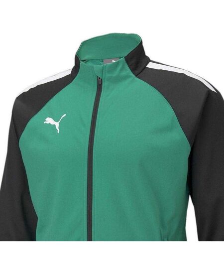 Mens Teamliga Tracksuit Top Green Black Puma
