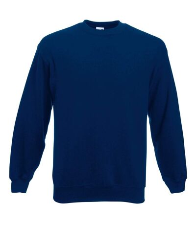 Mens classic 80/20 set-in sweatshirt navy Fruit of the Loom