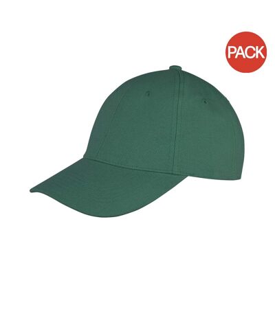 Lot de 2  Memphis casquettes adulte vert bouteille Result