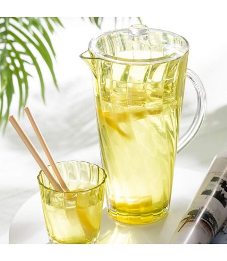 Carafe Réutilisable Vague 2,32L Jaune