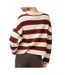 Gilet rouge/beige femme pieces jassy-2