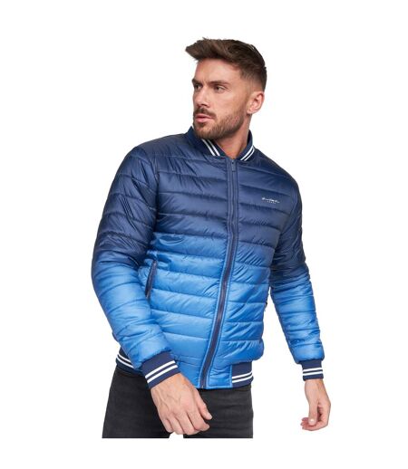 Mens Basefade Padded Jacket Blue Crosshatch