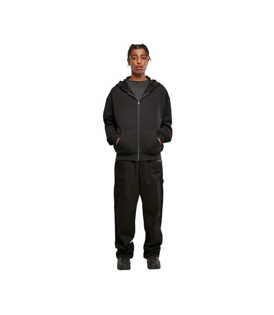 Veste À Capuche Homme Noir Build Your Brand-1