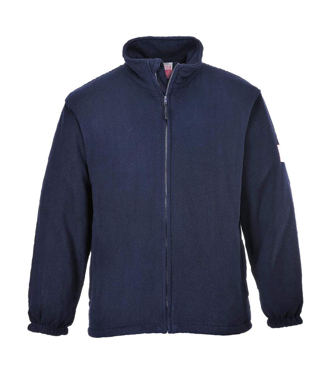 Mens flame resistant fleece jacket navy Portwest